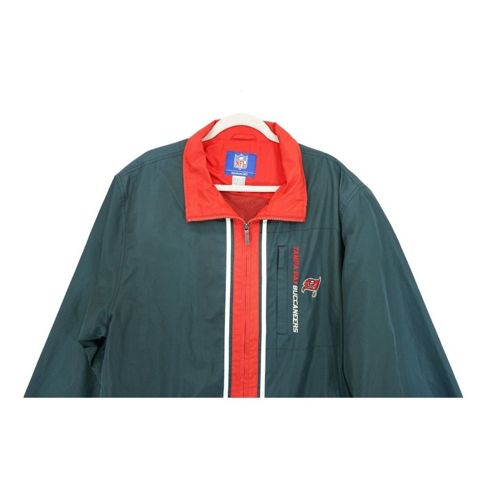 Vintage Reebok NFL Men’s Full Zip Windbreaker Jacket Size XL Gray & Red - Picture 4 of 8